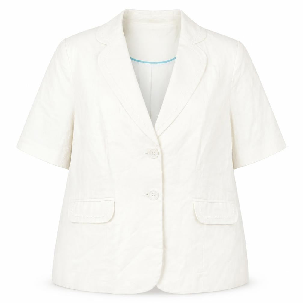 Bonmarché Womens Beige Linen Jacket Blazer Size 20