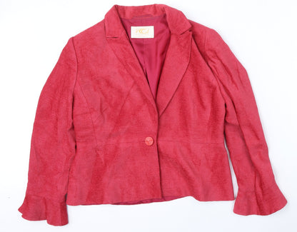 Country Casuals Womens Pink  Viscose Jacket Blazer Size 14