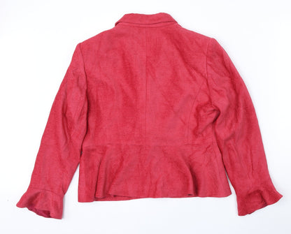 Country Casuals Womens Pink  Viscose Jacket Blazer Size 14