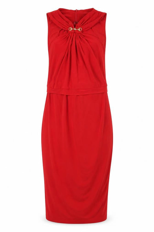 Miusol Womens Red  Polyester Pencil Dress  Size XS  V-Neck