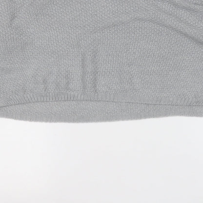 PRETTYLITTLETHING Womens Grey Round Neck  Acrylic Pullover Jumper Size M