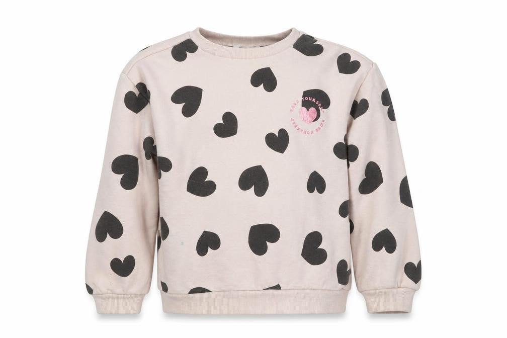 Primark Girls Pink Geometric Cotton Pullover Sweatshirt Size 7-8 Years   - Love Heart