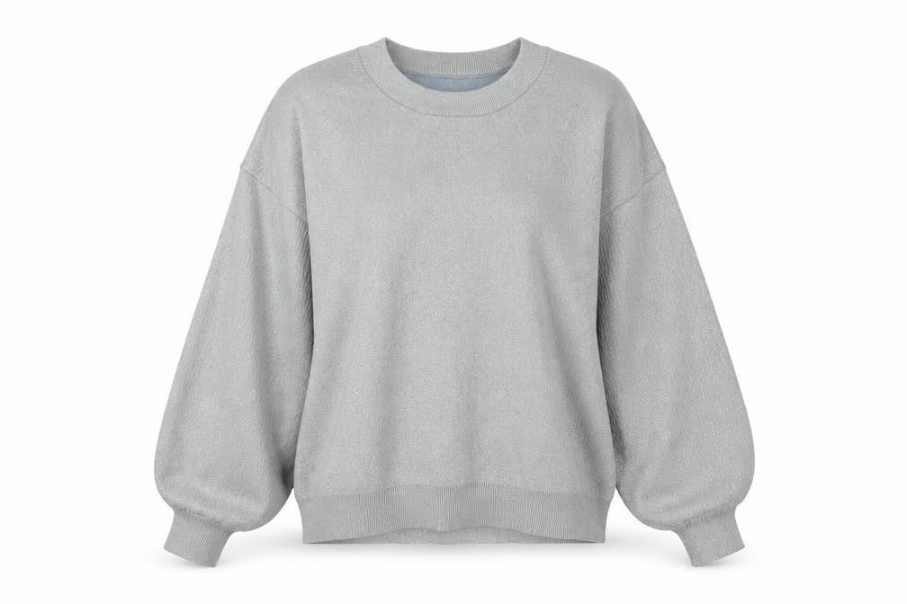 H&M Womens Grey  Viscose Pullover Sweatshirt Size L