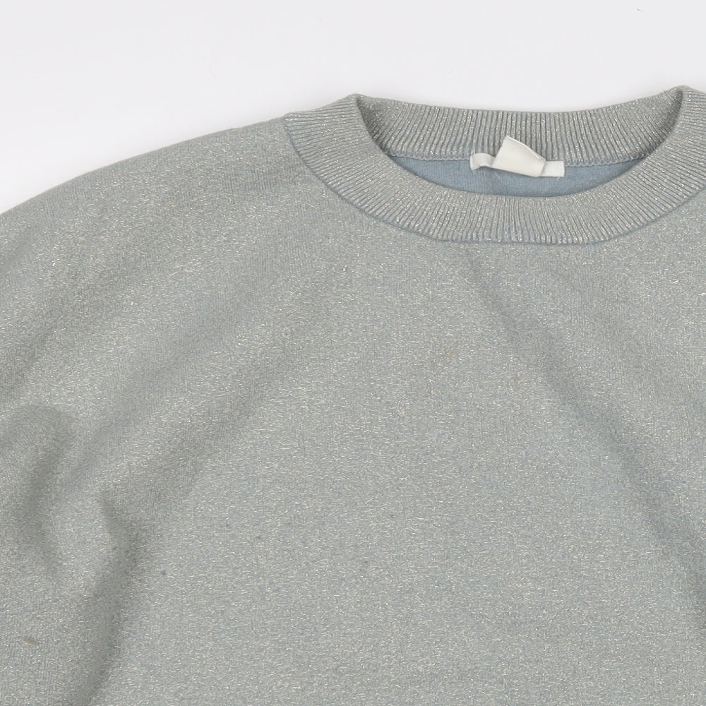 H&M Womens Grey  Viscose Pullover Sweatshirt Size L
