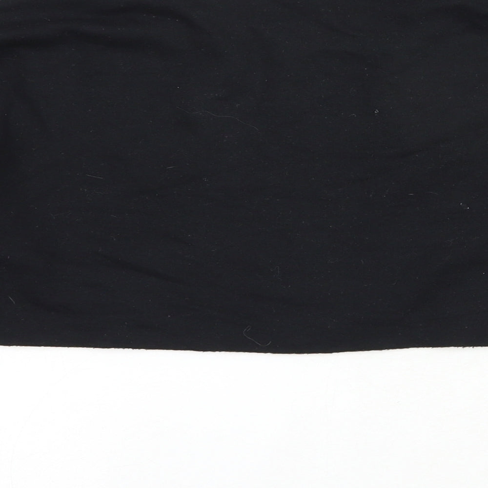 Missguided Womens Black  Cotton Pullover Sweatshirt Size S  Pullover - Cropped