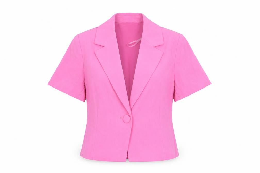 Primark Womens Pink   Jacket Blazer Size 4  Button - Cropped