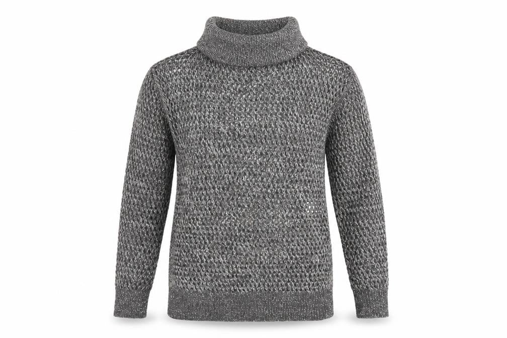 Papaya Womens Grey Roll Neck  Acrylic Pullover Jumper Size S