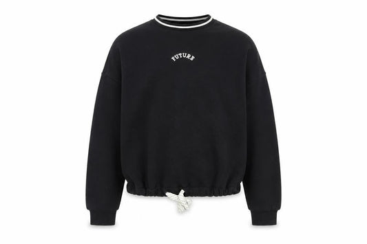 Marks & Spencer Girls Black  Cotton Pullover Sweatshirt Size 12-13 Years  Pullover - Future