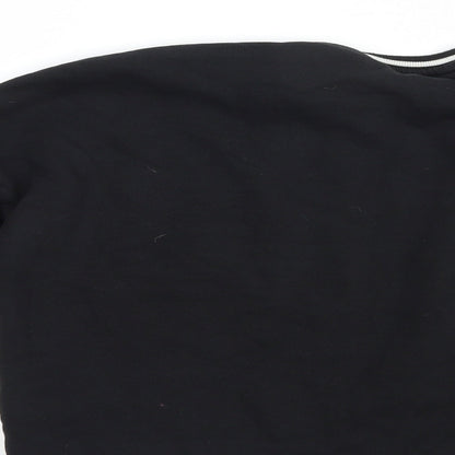 Marks & Spencer Girls Black  Cotton Pullover Sweatshirt Size 12-13 Years  Pullover - Future