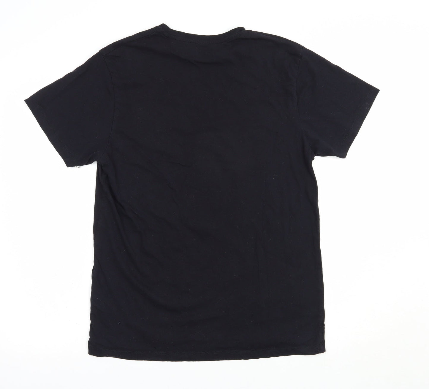 Hallow Scream Womens Black  Cotton Basic T-Shirt Size L Crew Neck - Ghost