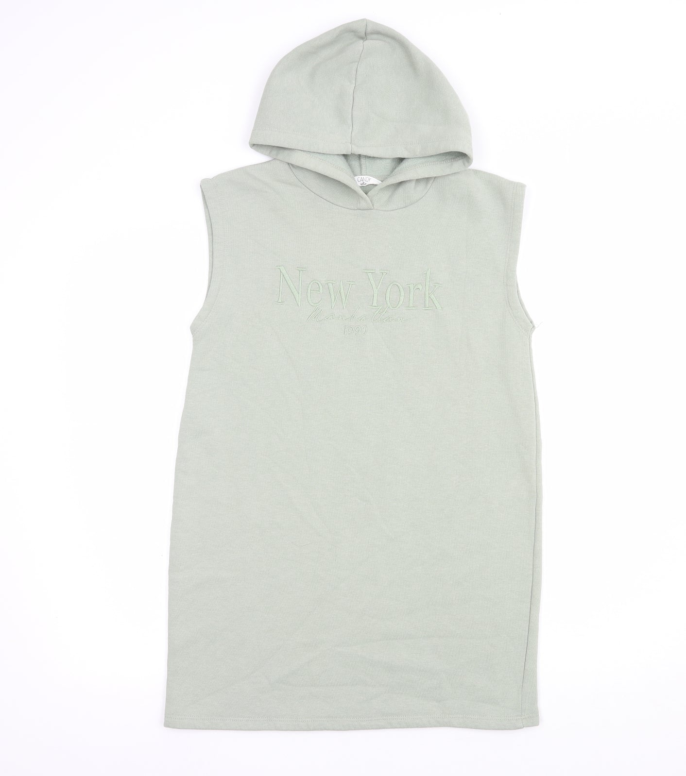 Matalan Girls Green  Polyester Tunic Hoodie Size 11 Years  Pullover - New York