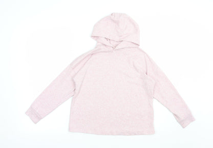 Marks & Spencer Girls Pink  Viscose Pullover Hoodie Size 9-10 Years  Pullover