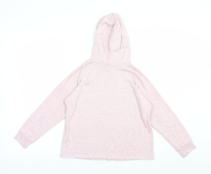 Marks & Spencer Girls Pink  Viscose Pullover Hoodie Size 9-10 Years  Pullover