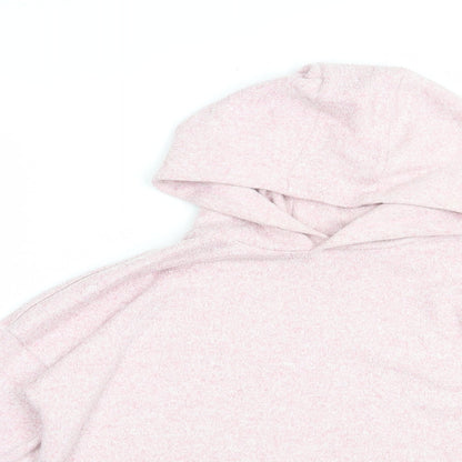 Marks & Spencer Girls Pink  Viscose Pullover Hoodie Size 9-10 Years  Pullover