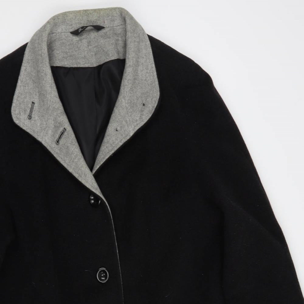 BHS Womens Grey   Pea Coat Coat Size 12  Button