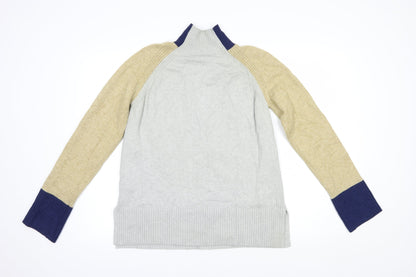 Next Womens Grey High Neck  Viscose Pullover Jumper Size S