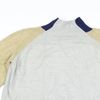 Next Womens Grey High Neck  Viscose Pullover Jumper Size S