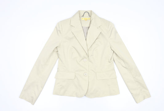 Di & A Womens Beige   Jacket Blazer Size M  Button