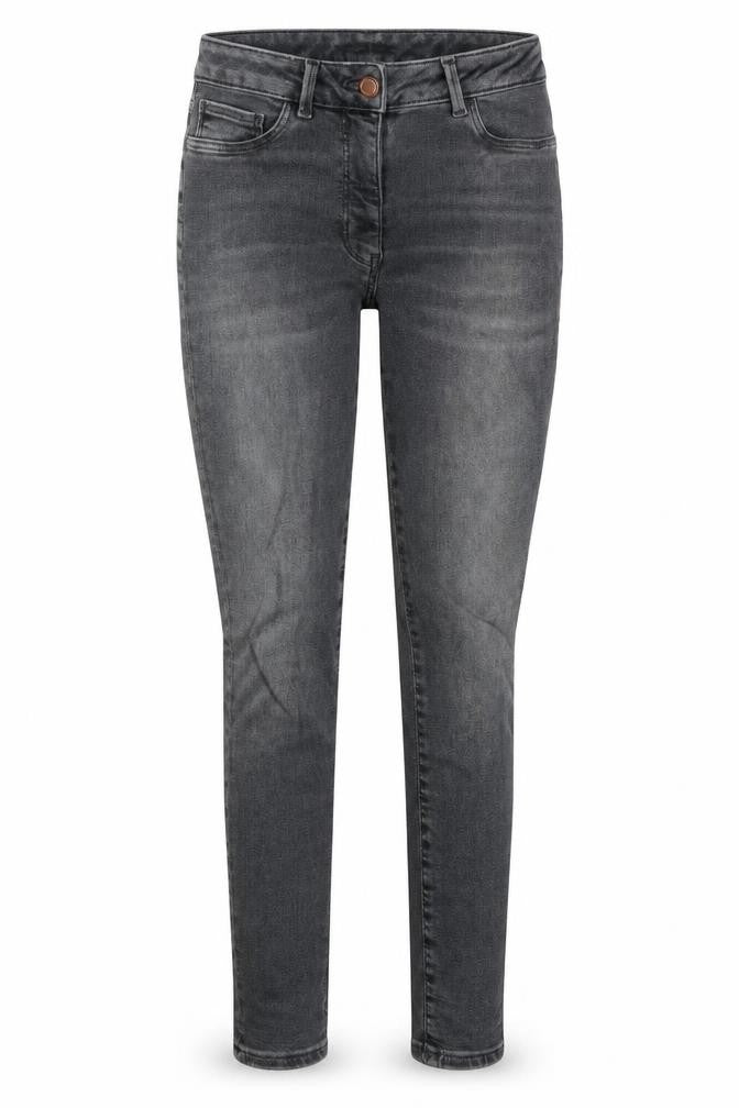 NEXT Womens Grey  Cotton Skinny Jeans Size M L26 in Regular Zip