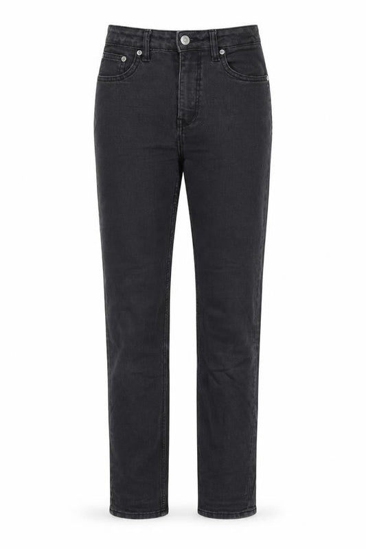Weekday Womens Black  Cotton Straight Jeans Size 28 in L29 in Regular Zip