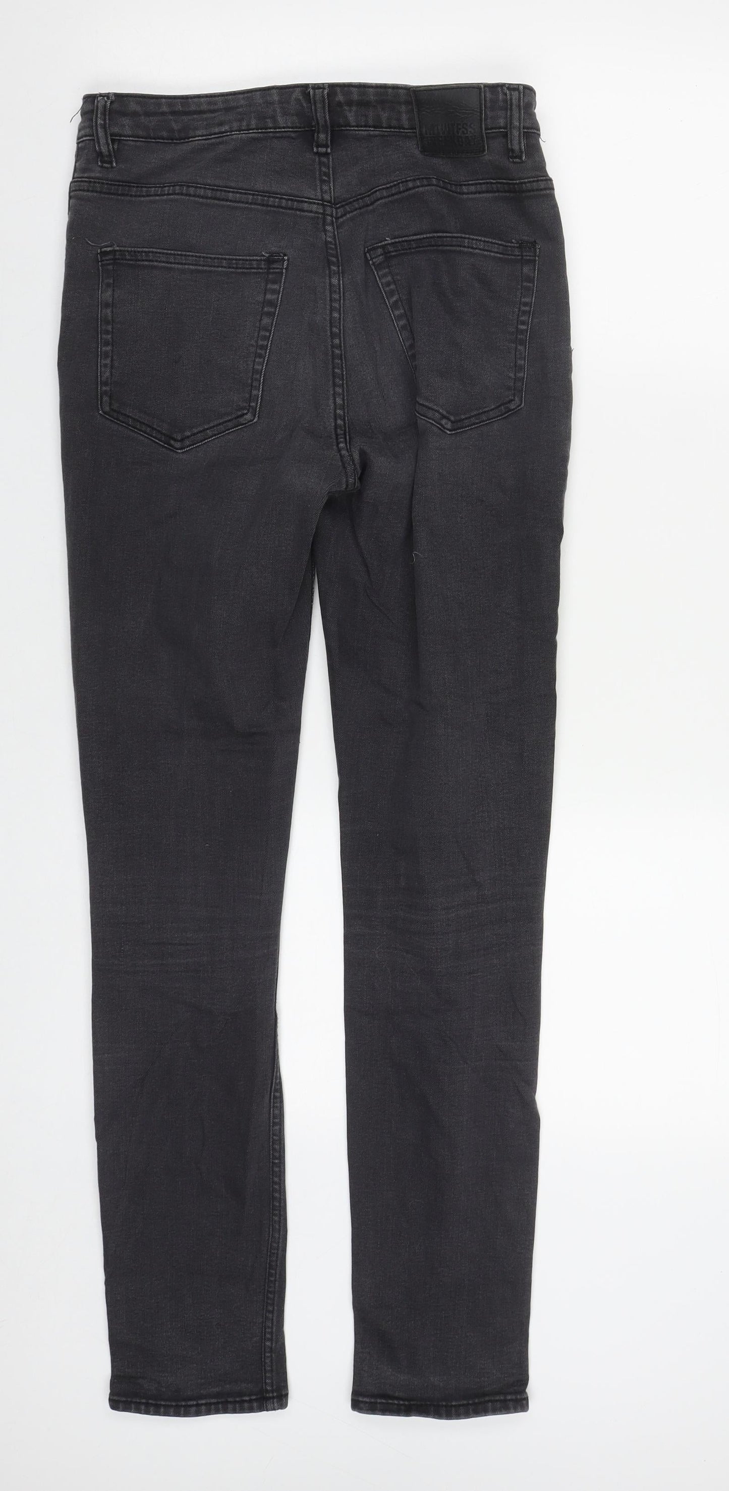 Weekday Womens Black  Cotton Straight Jeans Size 28 in L29 in Regular Zip