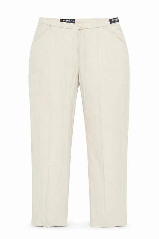 Wichele Womens Beige  Polyester Trousers  Size 12 L27 in Regular Zip