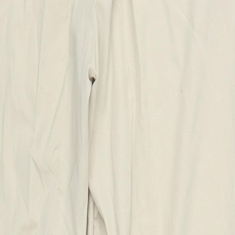 Wichele Womens Beige  Polyester Trousers  Size 12 L27 in Regular Zip