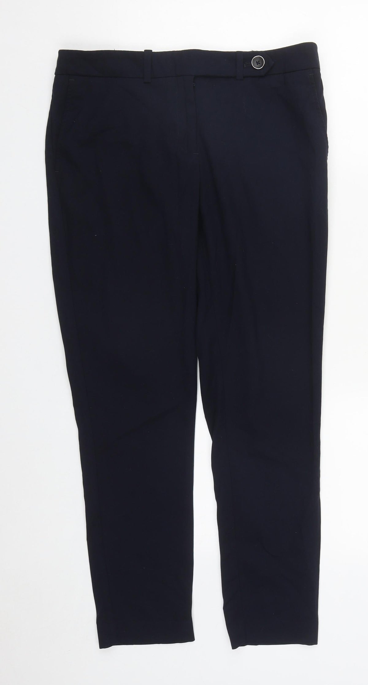 NEXT Womens Blue  Polyester Trousers  Size 10 L26 in Regular Zip