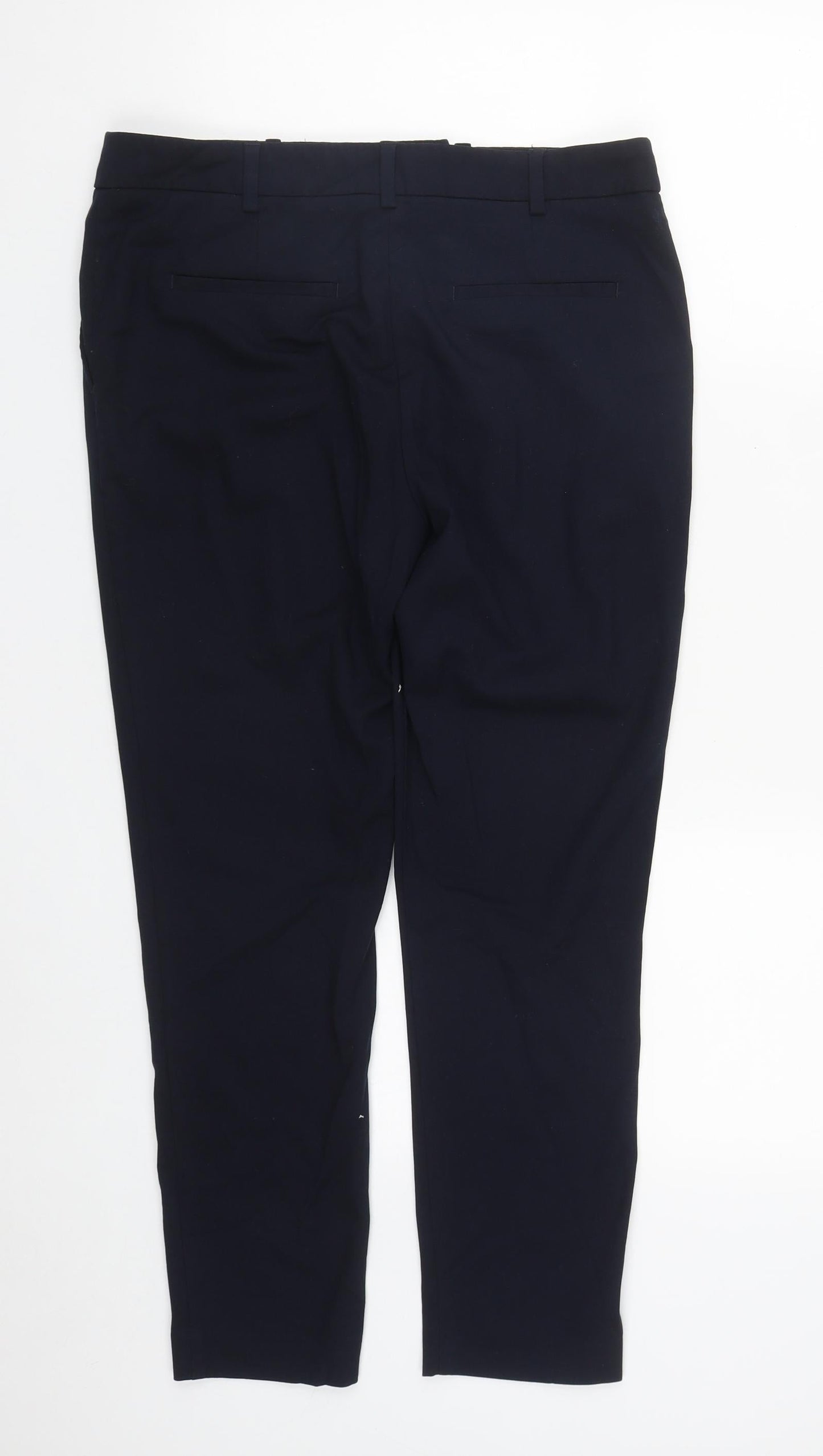 NEXT Womens Blue  Polyester Trousers  Size 10 L26 in Regular Zip