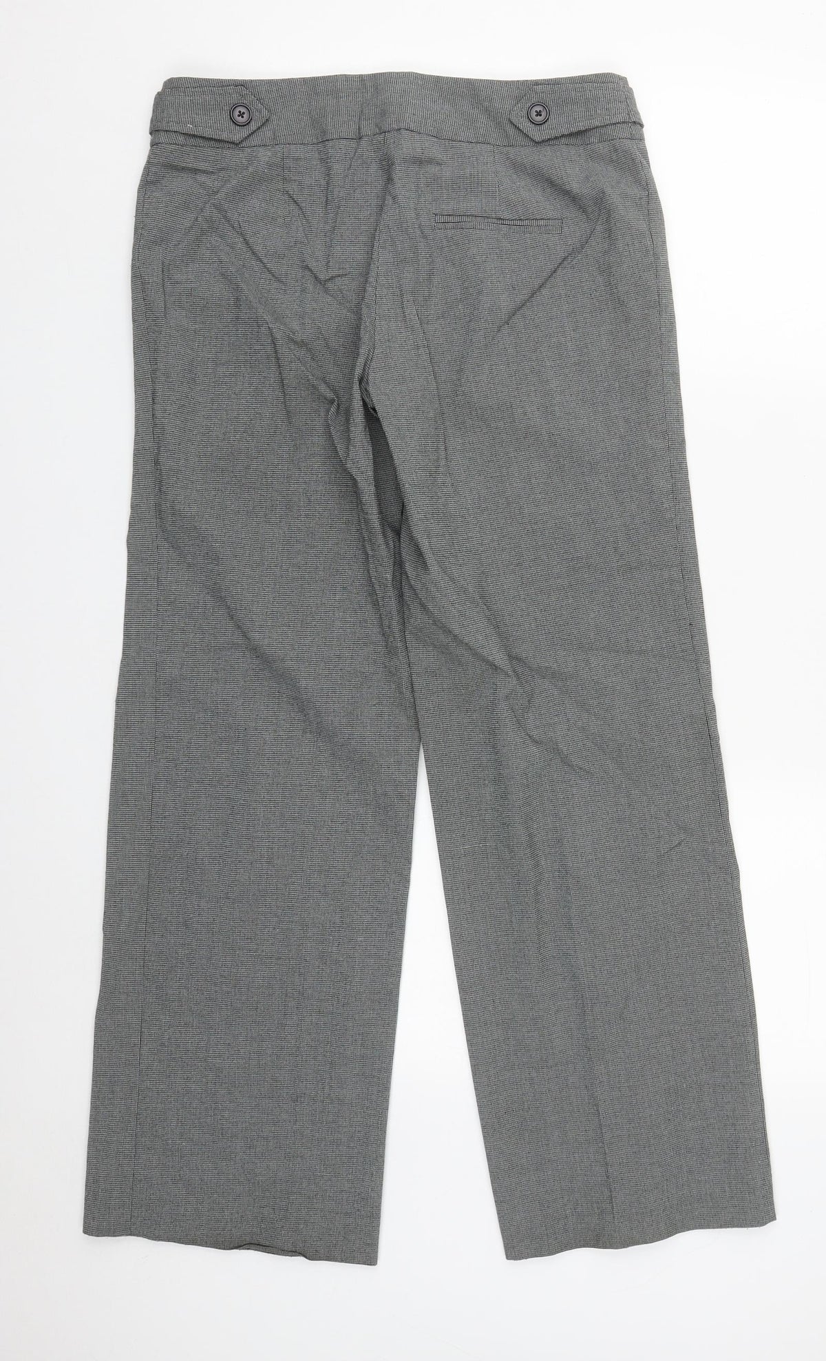 Papaya Womens Grey  Polyester Trousers  Size 12 L29 in Regular Zip