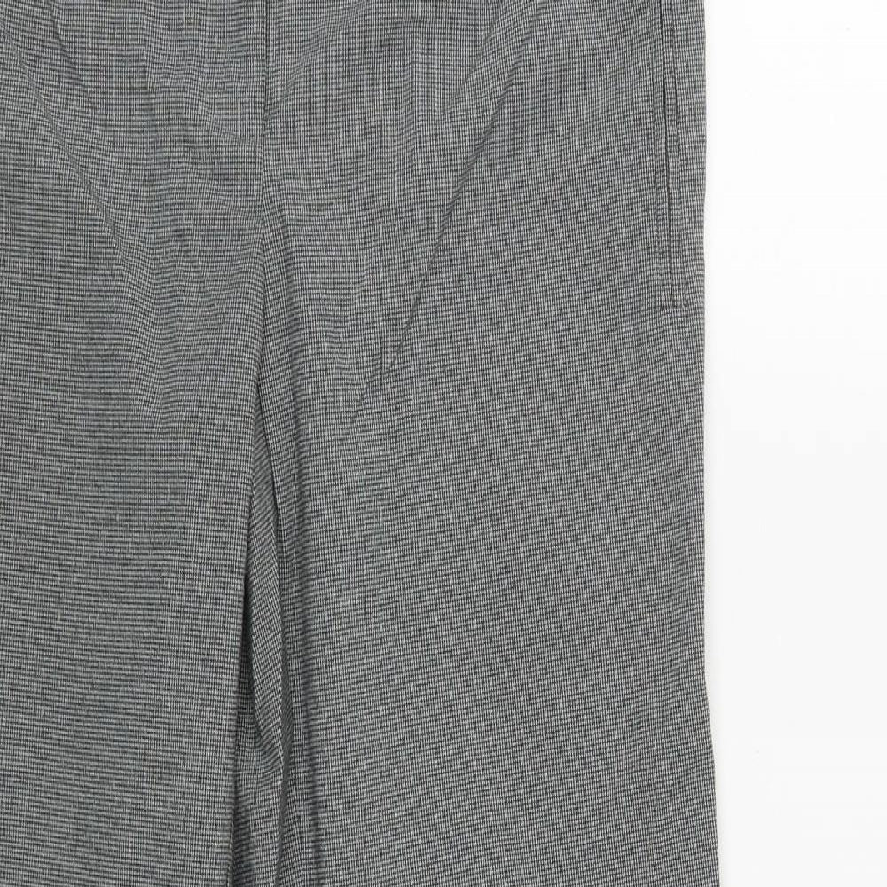 Papaya Womens Grey  Polyester Trousers  Size 12 L29 in Regular Zip