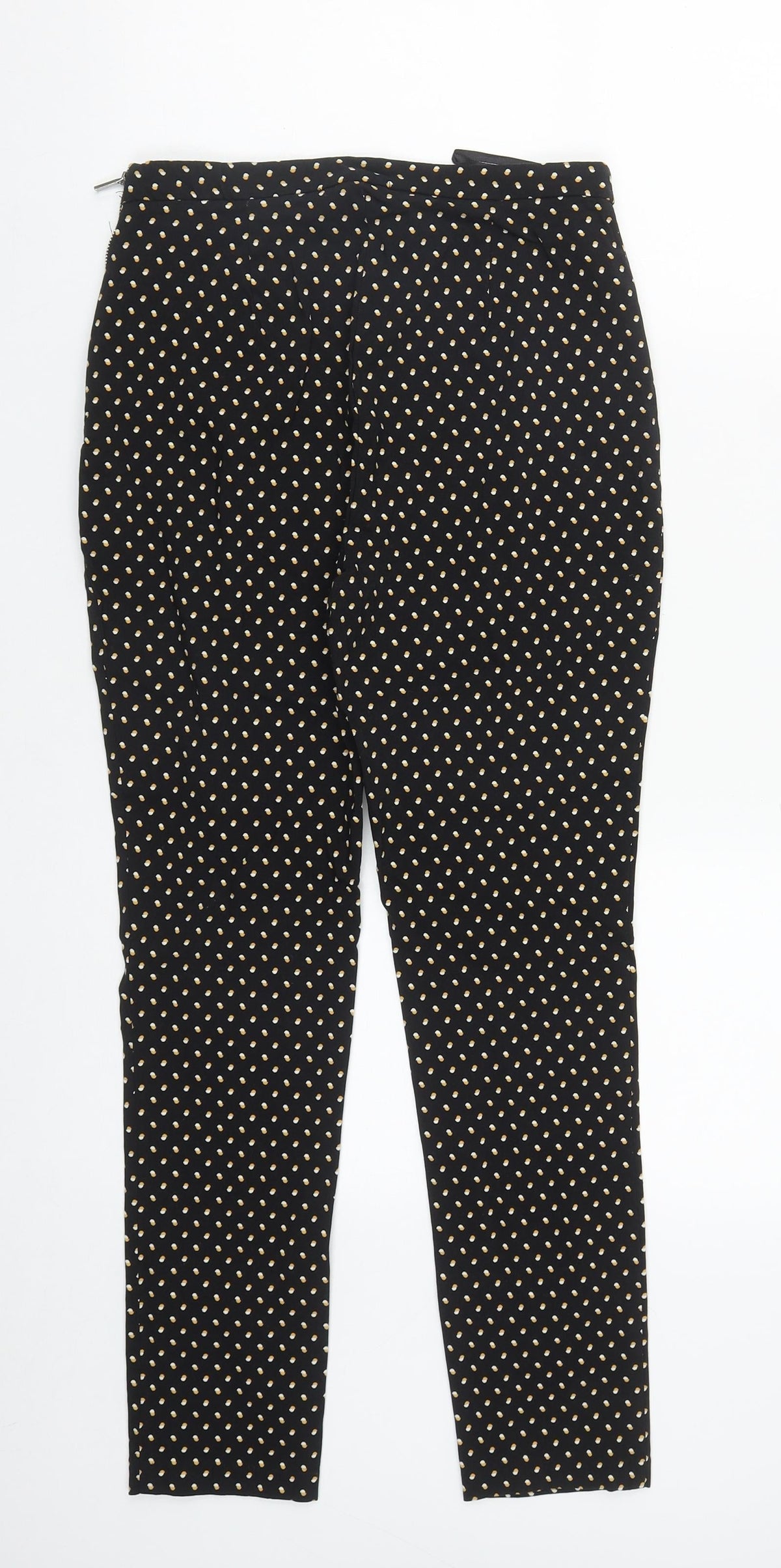 New Look Womens Multicoloured Geometric Viscose Trousers  Size 10 L25 in Regular Zip