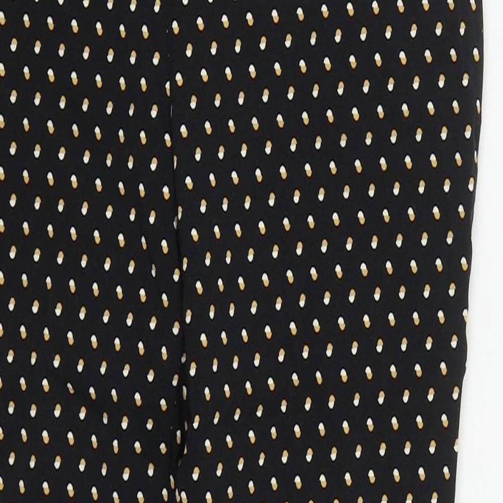 New Look Womens Multicoloured Geometric Viscose Trousers  Size 10 L25 in Regular Zip