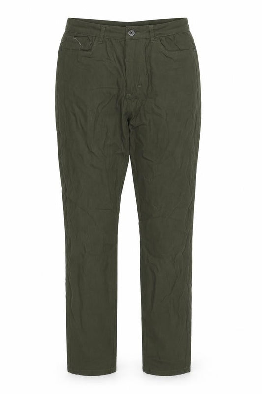 Chicoree Womens Green  Cotton Straight Jeans Size L L33 in Regular Zip