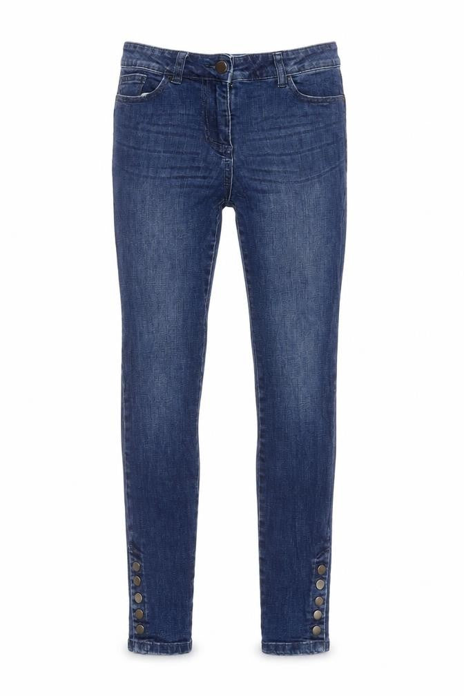 Next Womens Blue  Cotton Skinny Jeans Size 10 L29 in Regular Zip