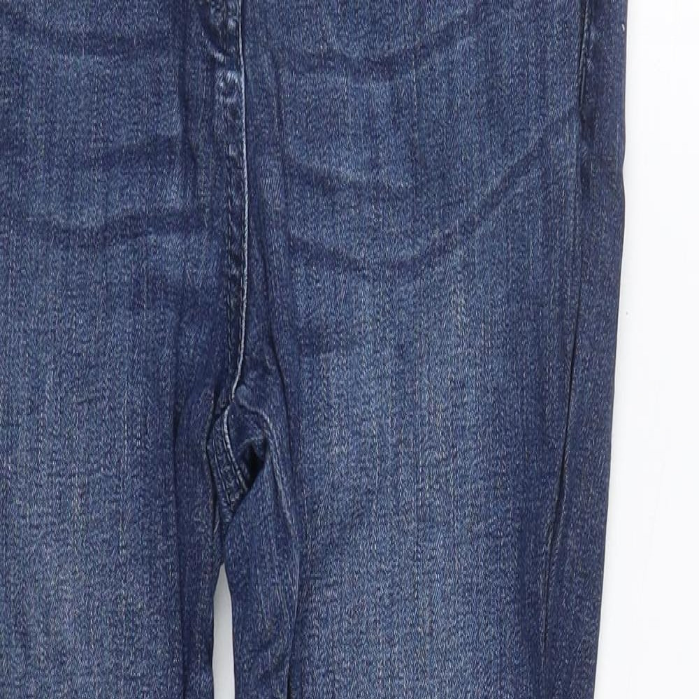 NEXT Womens Blue  Cotton Skinny Jeans Size 10 L29 in Regular Zip