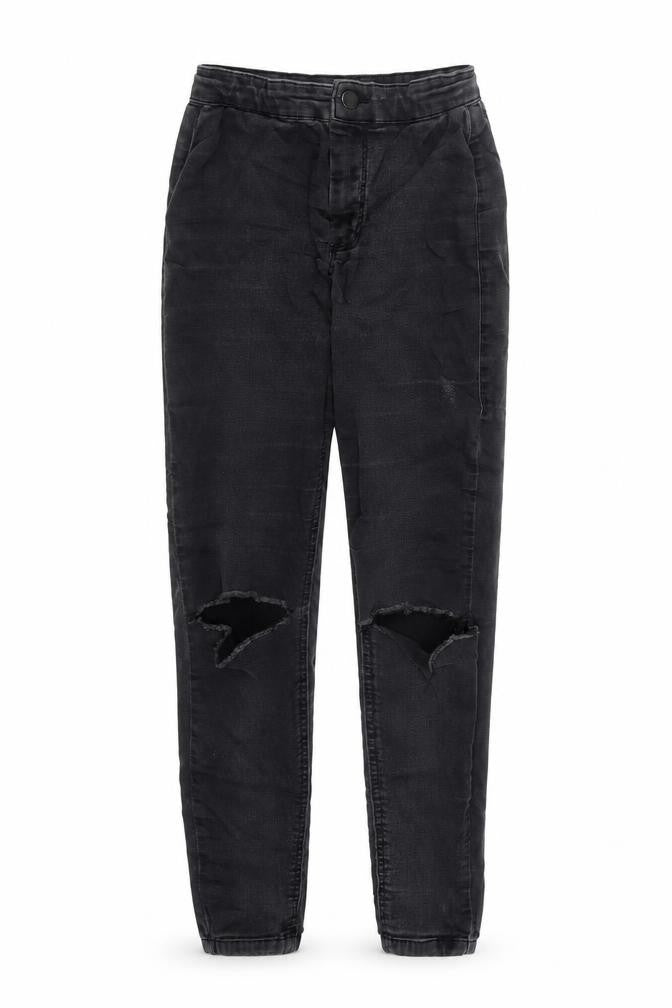 Topshop Womens Black  Cotton Straight Jeans Size 24 in L24 in Regular Zip