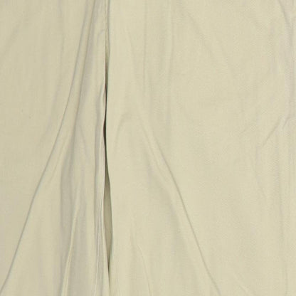 H&M Womens Beige  Cotton Tapered Jeans Size 8 L29 in Regular Button