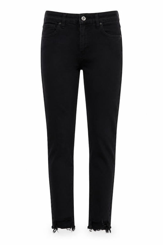 Topshop Womens Black  Cotton Skinny Jeans Size 30 in L27 in Regular Button