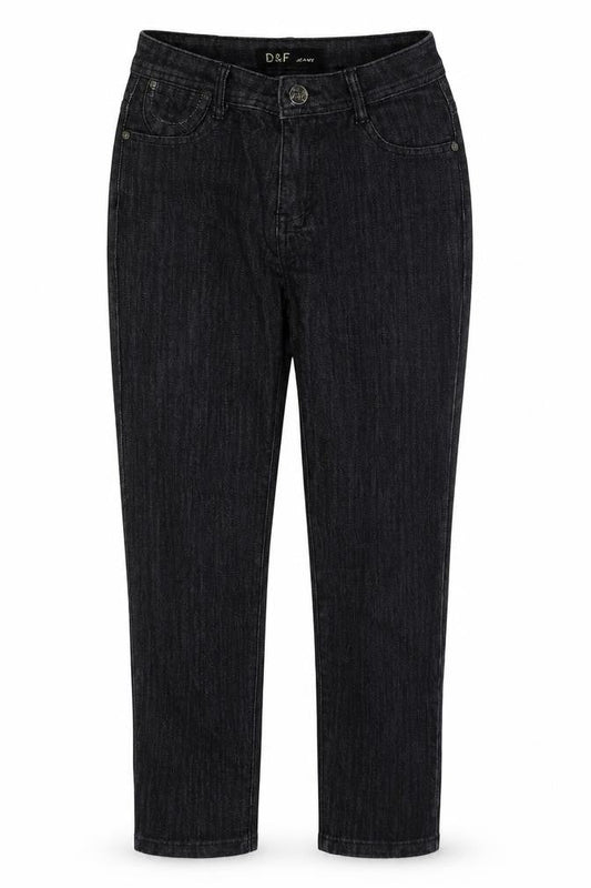 D&F Womens Black  Cotton Skinny Jeans Size 10 L26 in Regular Button