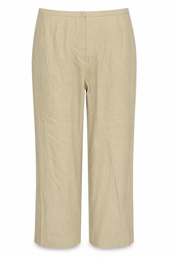 NEXT Womens Beige  Polyester Trousers  Size 14 L30 in Regular Button