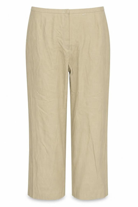 NEXT Womens Beige  Polyester Trousers  Size 14 L30 in Regular Button