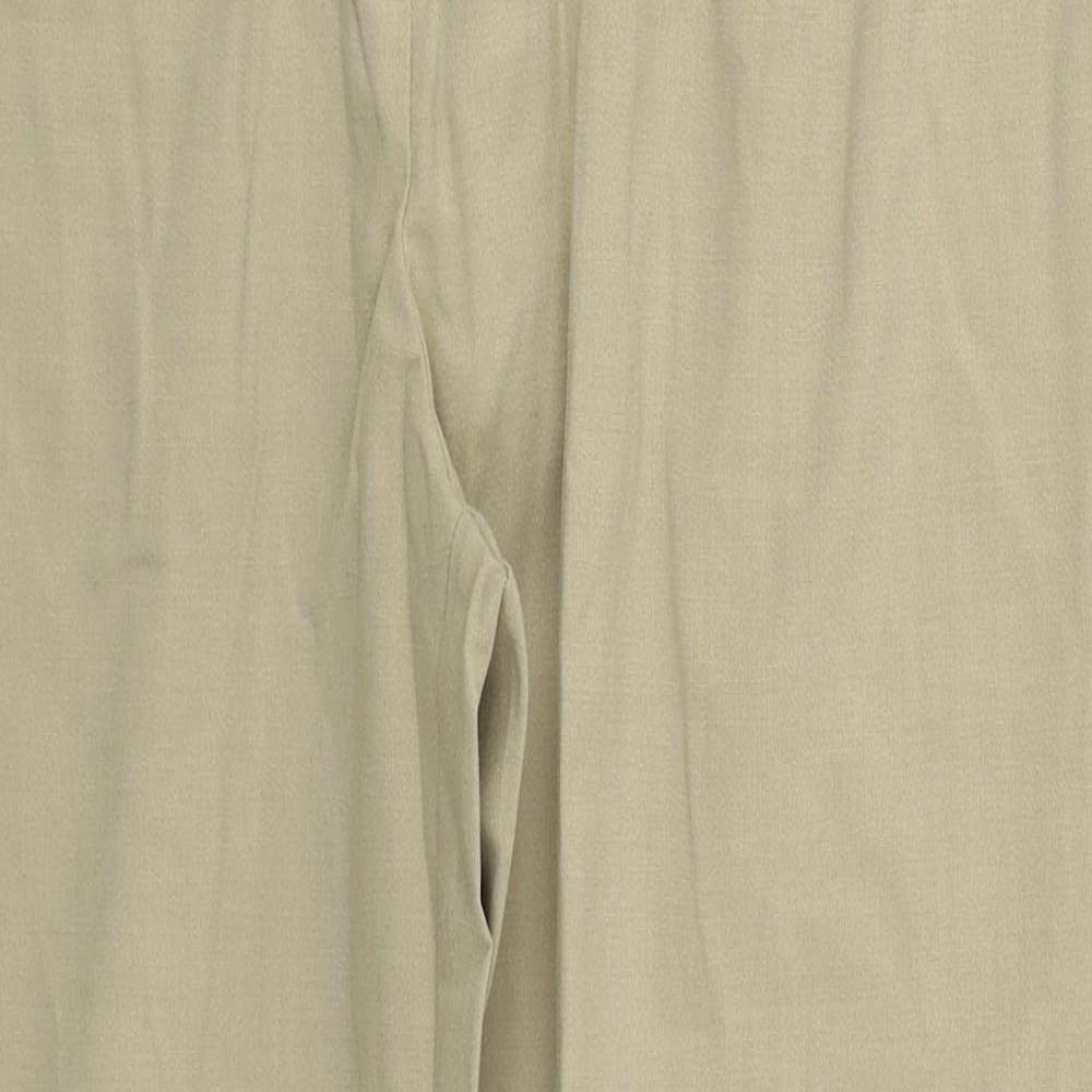 NEXT Womens Beige  Polyester Trousers  Size 14 L30 in Regular Button