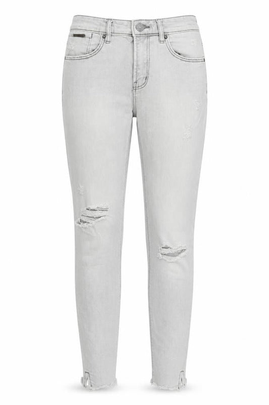 Stradivarius Womens Grey  Cotton Skinny Jeans Size 10 L27 in Regular Button