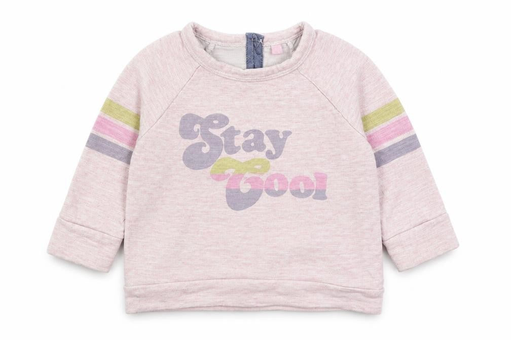 NEXT Girls Pink Striped 100% Cotton Pullover Jumper Size 9-12 Months  Button
