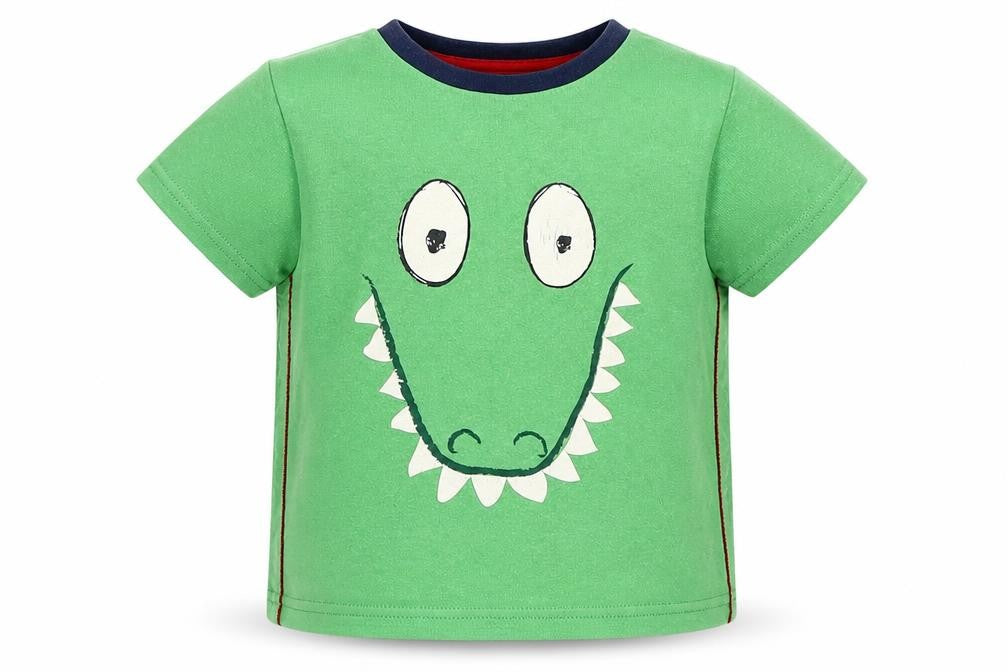 Ladybird Boys Green  100% Cotton Basic T-Shirt Size 12-18 Months Round Neck Pullover