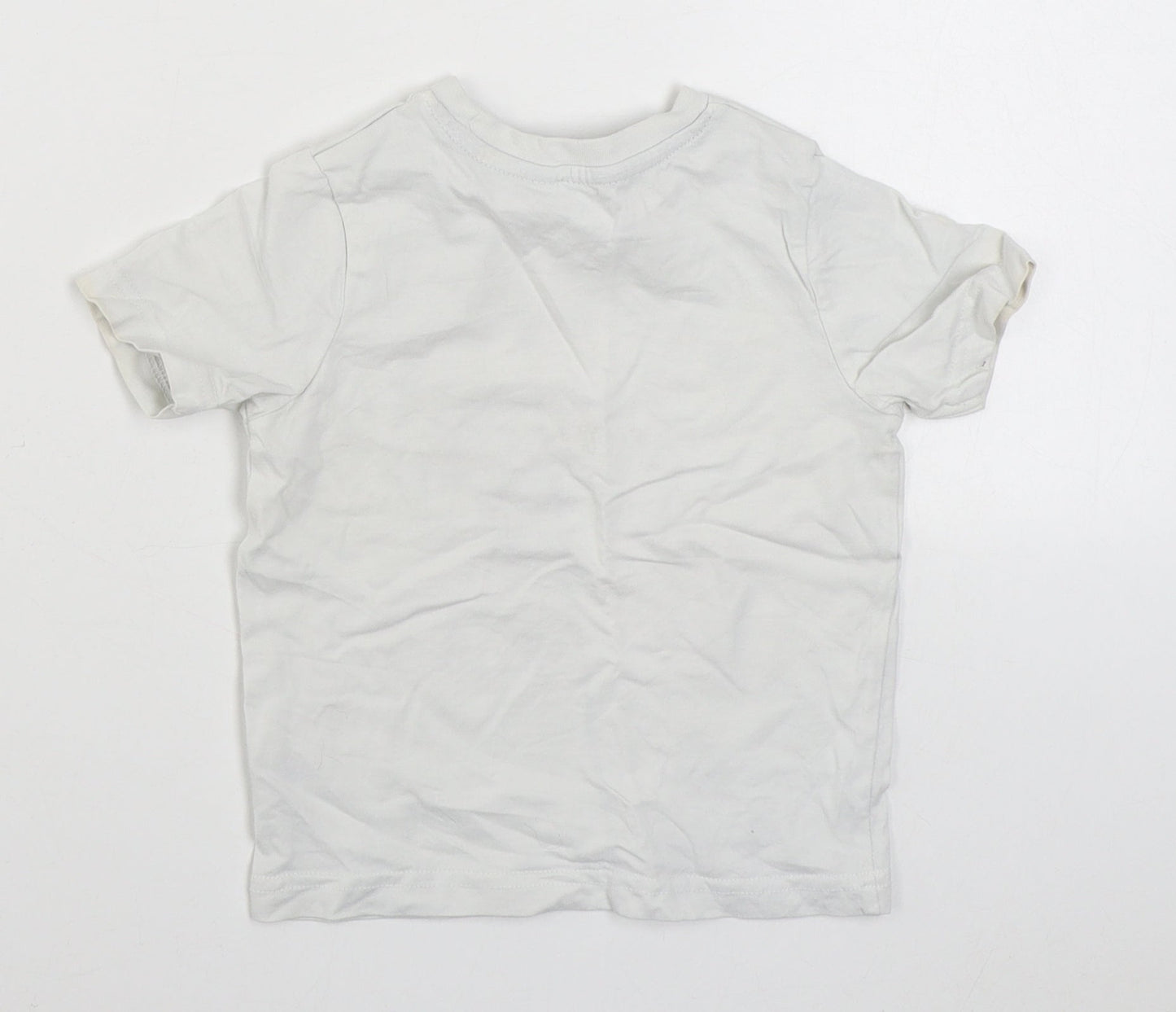 George Boys White  100% Cotton Basic T-Shirt Size 12-18 Months Round Neck Pullover