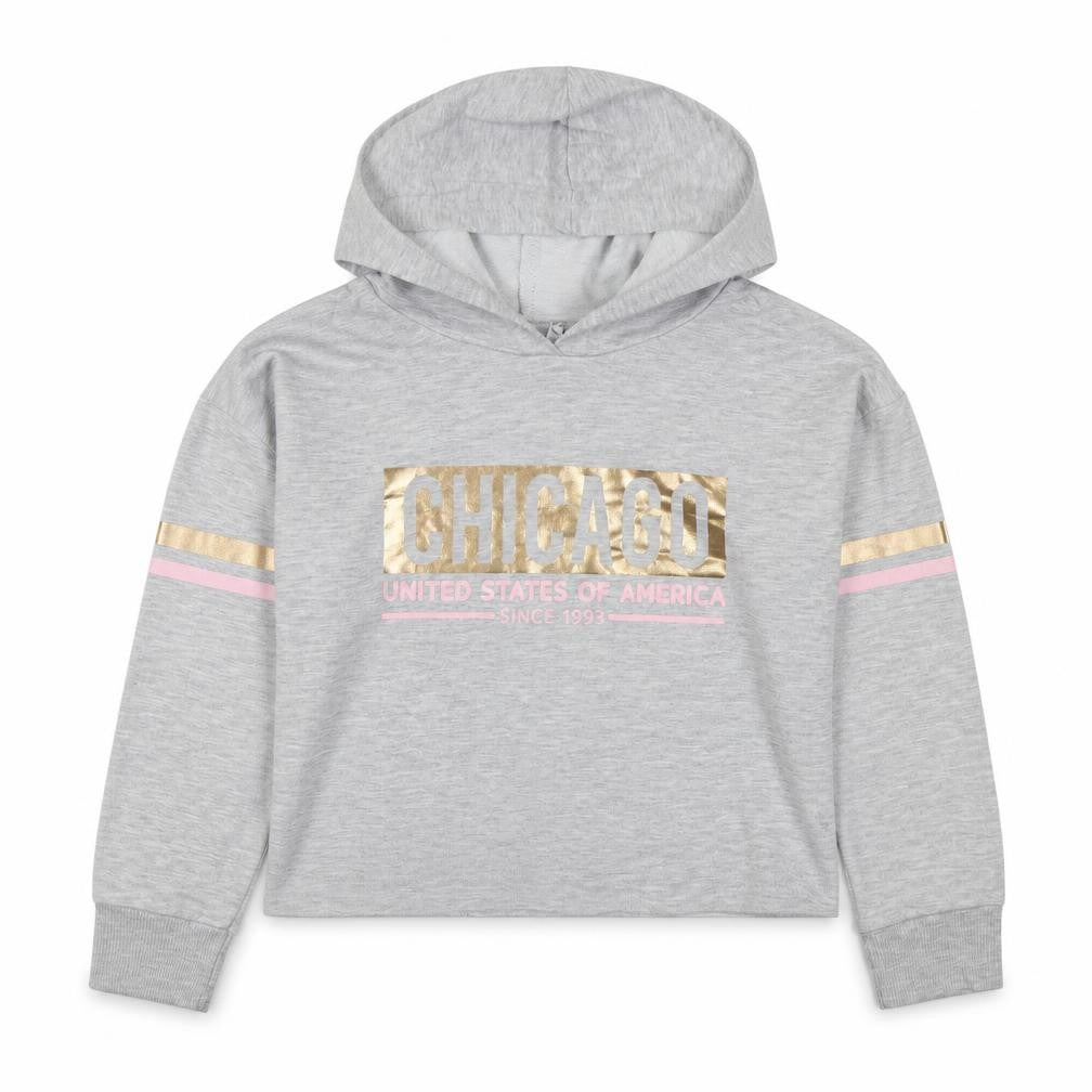 Primark Girls Grey  Polyester Pullover Hoodie Size 9-10 Years  Pullover