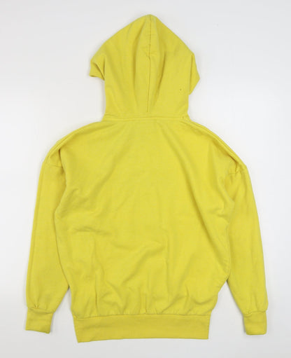 Preloved Primark Womens Yellow  Cotton Pullover Hoodie Size XS  Pullover - Back