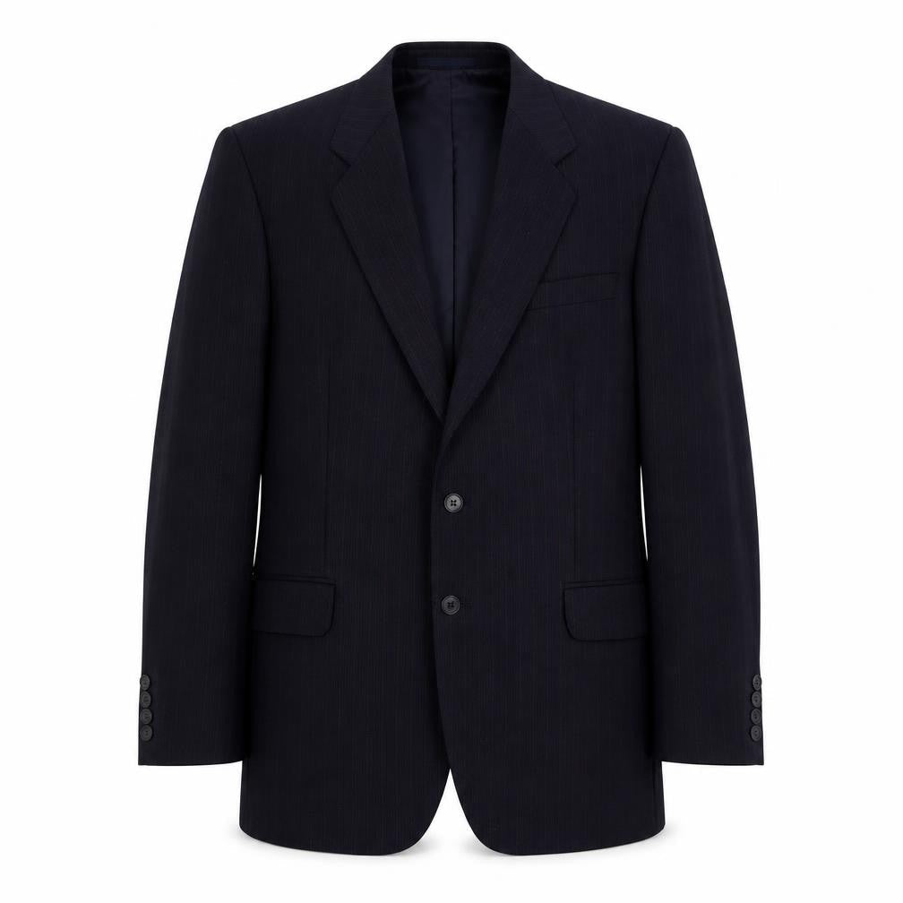St Michaels Mens Blue Striped Wool Jacket Suit Jacket Size 40